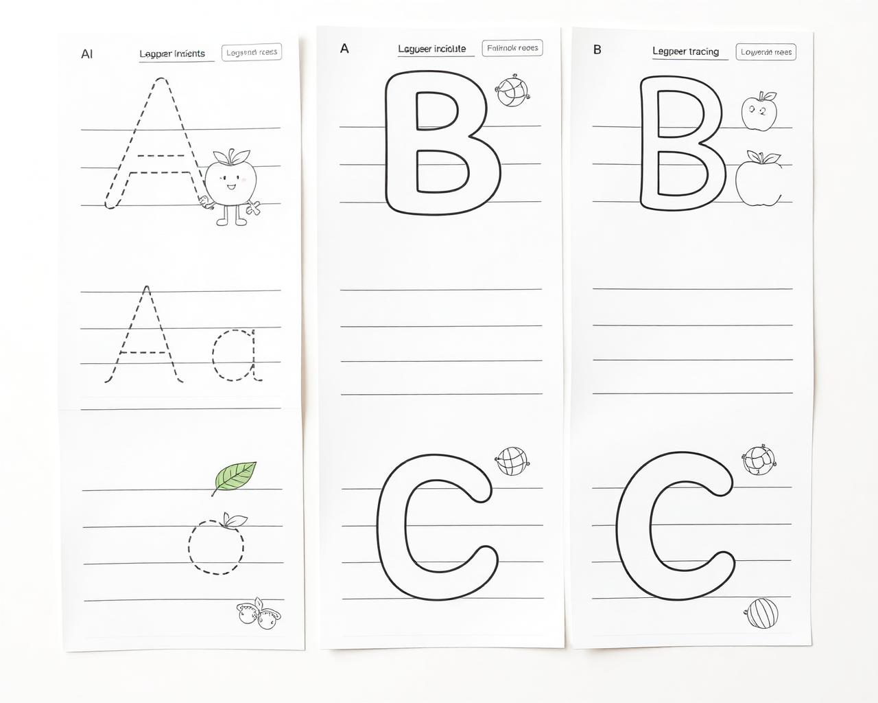 Alphabets A–Z preview pages