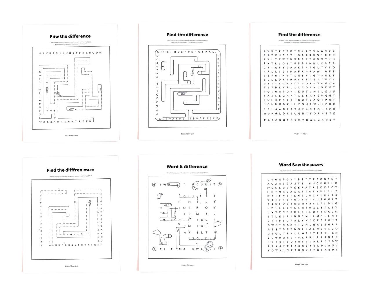 Puzzles & Mazes preview pages