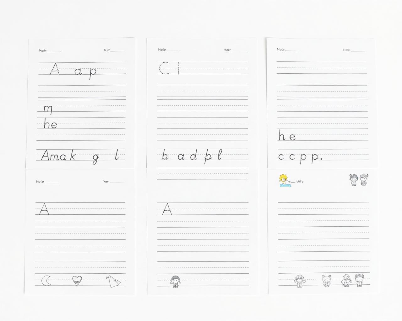 Writing Practice preview pages